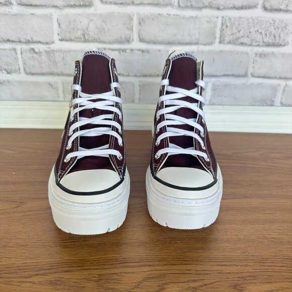 ❤️Converse Chuck Taylor Lugged Heel Platform Hi 7.5 Women Shoes Burgundy A09401C - Picture 13 of 14